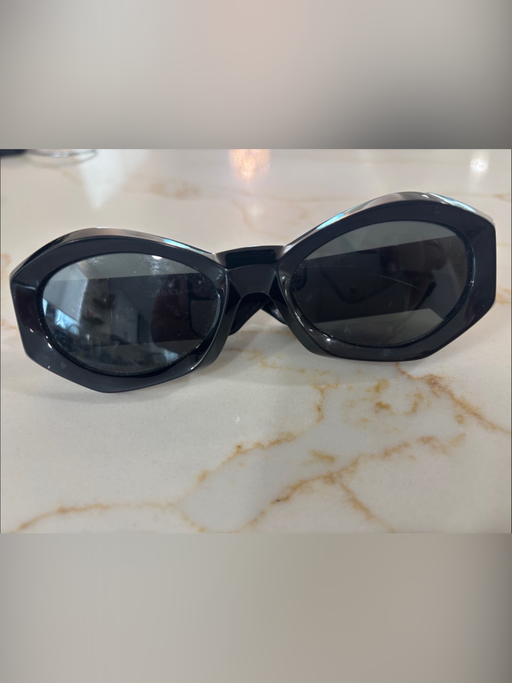 Versace Black Oval Sunglasses